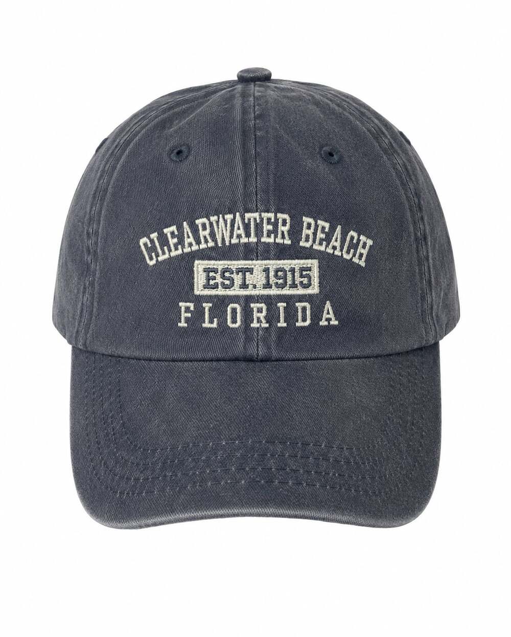 Surf Style Clearwater Beach Florida EST 1915 Embroidered Baseball Cap